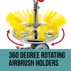 6 Station Airbrush Holder with Regulated Air Manifold That Can