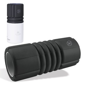 MIVIOS AMV103BK Foam Roller, Hard Type, Washable, Grid, Myofascial Release, Fascial Roller, Stretch, Yoga, Foam Release Roller, Mibios, Black