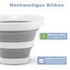 Faltbarer Eimer 5L, Silikon Falteimer Putzeimermit Griff, Platzsparend Sandeimer, Angeleimer,