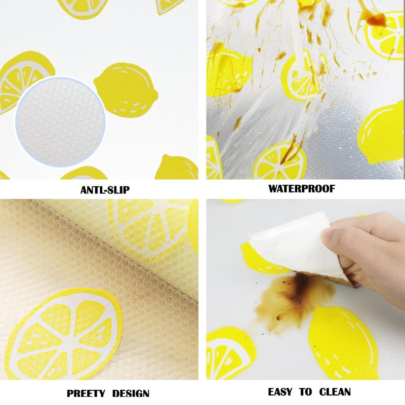 Pack of 8 Antibacterial Fridge Mats, EVA Non-Slip Mat Drawers,