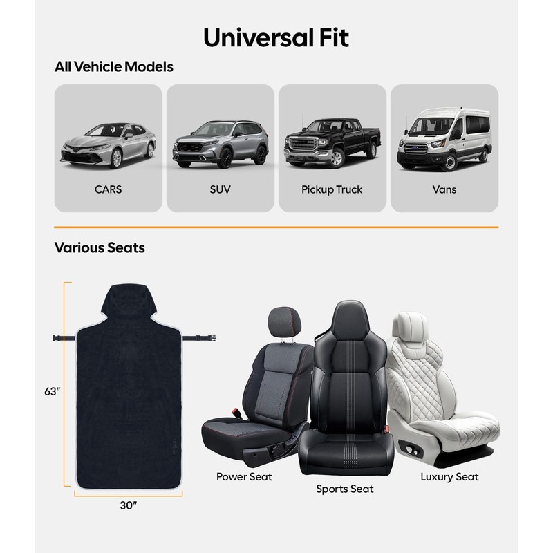 Wigoo Car Seat Cover Towel, Waterproof, for Use After Gym,