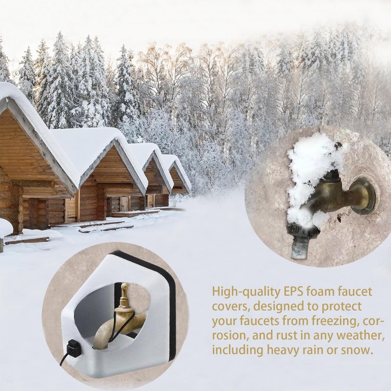 4 Pack Outdoor Faucet Covers, Foam Faucet Covers for Winter