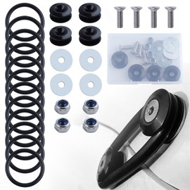 GOLD DEER 4pcs Bumper Quick Release with 12 O-Ring Fasteners Quick Release Fasteners Black Quick Release Bumper Trunk Fender Hatch Fastener Kit Bumper Washer Quick Release Fastener for Car