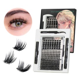 ANNAFRIS Eyelash Extensions, Eyelash Clusters, Eyelash Lifting Set, Clusters, Lashes, Artificial Eyelashes, Individual Eyelash Extension (A JS08+JS03+JS02)