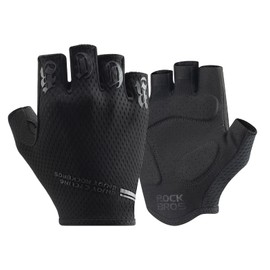 ROCKBROS Cycling Gloves, Summer, Cycling Gloves, Fingertips, Bicycle Gloves, Breathable, Stretchy, Shock Absorption, Quick Drying, Abrasion Resistant, Anti-Slip, Ultra Lightweight, Road Biking,