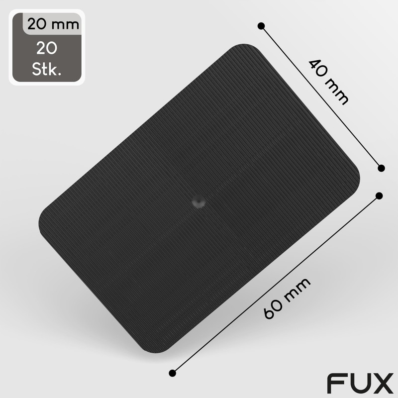FUX Pack of 20 Plastic Spacers, 60 x 40 x