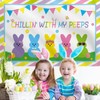 Chillin With My Peeps Easter Banner 72x48 Inch with 4