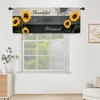 Kalmico Farmhouse Sunflower Rustic Kitchen Curtain Valance 54W x 18L