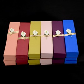 12 PCs Jewelry Gift Boxes for Bracelets, Necklaces, Watches & Press On Nails – Set of 6 Assorted Colors, Premium Packaging with Decorative Ribbon, Flower Accent, and Secure Lids