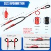 Lukovee Double Dog Leash, No Tangle 360° Swivel Heavy Duty