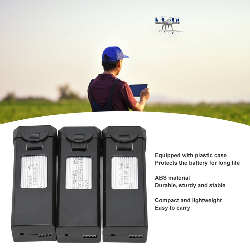3PCS Drone Lithium Battery Portable Rechargeable 1800MAH 3.7V Quadcopter Drone