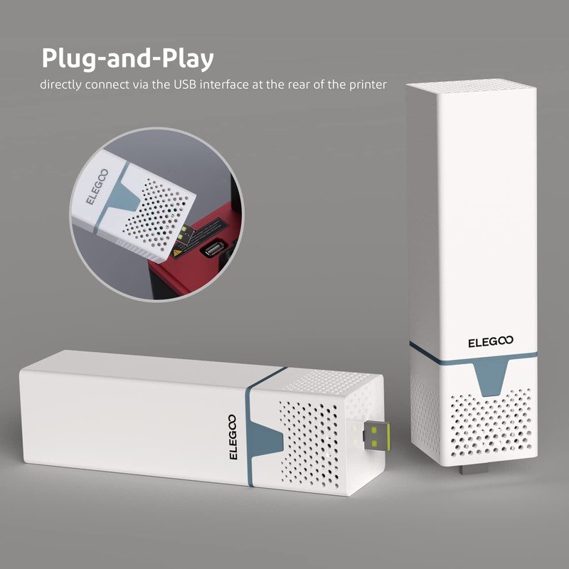 ELEGOO USB Air Purifier with Built-in Activated Carbon, Reducing Resin