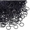 Paquete de 1000 Piezas Mini Liga Plástica Negra Cabello para