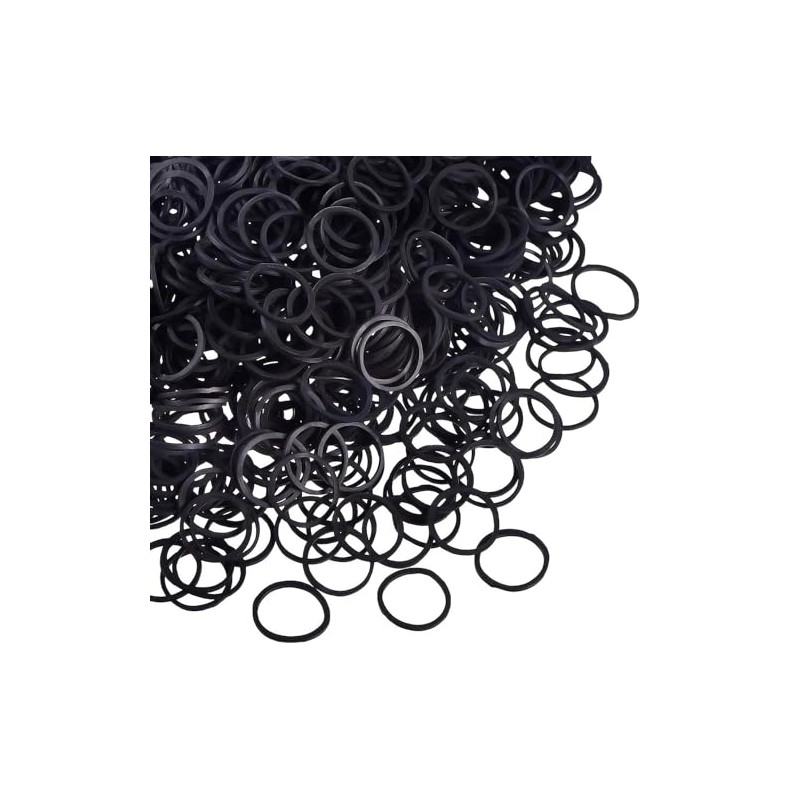 Paquete de 1000 Piezas Mini Liga Plástica Negra Cabello para