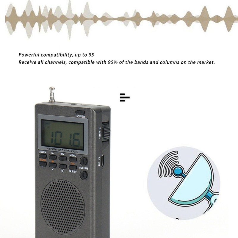 Portable AM FM Digital Radio Highly Sensitive Stable Low Power