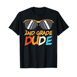 Sunglasses Second 2nd Grade Dude Cool First Day School Boys T-Shirt