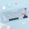 TIMSEKER PBT Keycaps 143 Keys Blue Keycaps Dye-Sublimation Anime Keycap