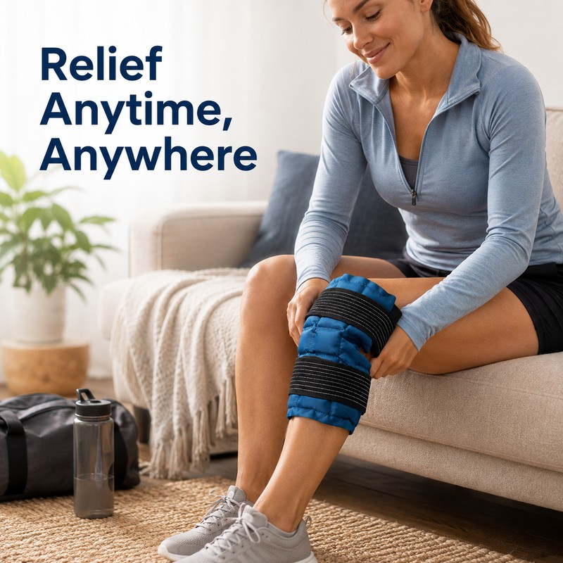 Reusable Knee Ice Pack Wrap for Hot & Cold Therapy