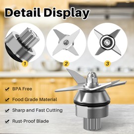 Blade Replacement Parts Compatible with Vitamix, Blender Wet Blade Replacement Compatible with vitamix 5200 Series Blender Mixer 64oz and 32oz Containers