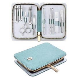 MR.GREEN Kit de Manicura 10 En 1, Cortaúñas Alemán de Acero Inoxidable, Kit Profesional para El Cuidado Personal de Las Uñas, Kit de Manicura Y Pedicura, Kit de Viaje Portátil con Un Exquisito Estuche