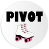 Pivot - Circle Sticker Decal 3 Inch - Roller Derby