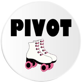 Pivot - Circle Sticker Decal 3 Inch - Roller Derby Skate Skater