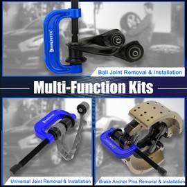 limontek 23Pcs Ball Joint Press Kit, Heavy Duty Master Ball Joint Removal Tool, U Joints and Brake Pins, Compatible with 2WD and 4WD Vehicles (Blue)