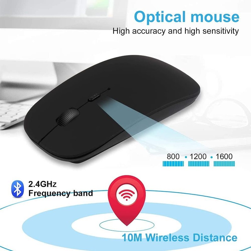 Wireless Mouse,Slim Portable Wireless Mouse for Laptop DPI Optical with