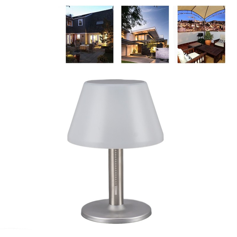 Solar Table Lamp LED Waterproof 3 Levels Adjustable Solar Desk