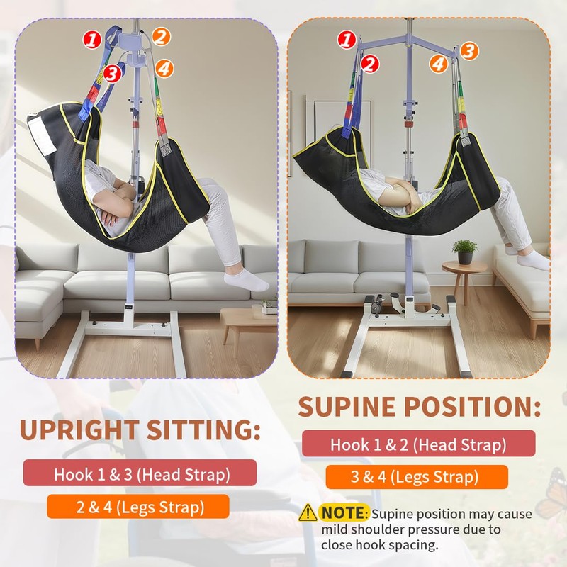 EZ Assistive Universal Full Body Patient Lift Sling, Patient Lift