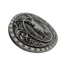 Xwest Wild Stag Belt Buckle Grey Deer Buckles