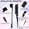 Kit Cepillos Y Peines Peinado Cabello Pinza Peluquería 10pz Negro