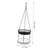 KONTONTY Stylish Iron Craft Double Tray Feeder Hanging Bird Feeder