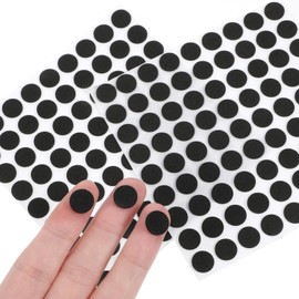 312 Pcs Small Felt Furniture Pads 3/8" Round Felt Pads Self Adhesive Cabinet Door Stops Bumper Mat Non Slip Chair Legs Dots Mat Quiet Felts Coasters Thick Bumper Pad for Hardwood Item Floors (Black)