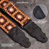 YIKOKO Guitar Strap 2", Soft Woolen Knit, Cowhide Leather End,