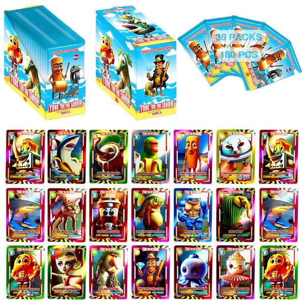180PCS Italian Brainrot Cards, 2025 New Official Boxed (36 Packs