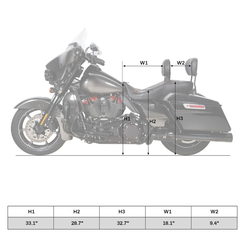 TCMT Hammock Driver Passenger Seat For Harley Touring Road King