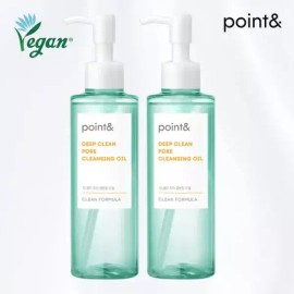Point [포인트앤] point 비건 저자극 딥클린 포어 클렌징 오일200ml X 2개 Point Vegan Low-Stimulation Deep Clean Pore Cleansing Oil 200ml x 2 [Basic Product]