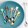 MINGZE 6 Pack Mini Cat Coffee Spoon, 5 Spoons +