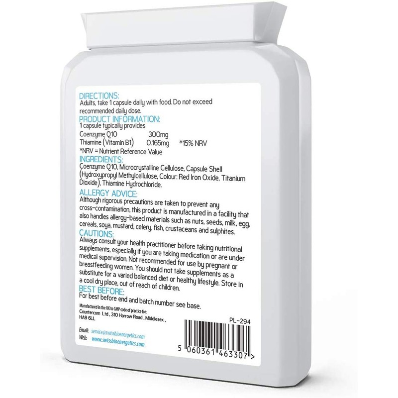 Co Enzyme Q10 CoQ10 300mg 60 Capsules - Superior Naturally