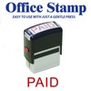 Paid Stamp, Self Inking Rubber Stamp, Refillable Red Ink Stamp,