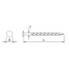 DAIDOHANT 10186687 Stainless Steel Round Head Power Screw Nails (Body