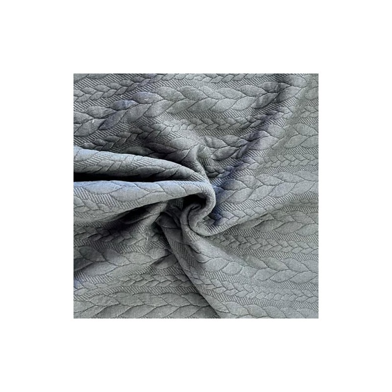 Cable Knit Jersey Fabric, 150cm Wide, Textured Pattern, Select Colour