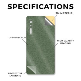 Glossy Glitter Tablet Skin Compatible with BOOX Palma 1 (2023) - Solid Olive - Premium 3M Vinyl Protective Wrap Decal Cover - Easy to Apply | Crafted in The USA by MightySkins