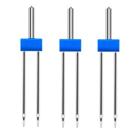 3 Size Twin Needles for Sewing Machine, Stretch Machine Double Twin Needles Pins for Household Sewing Machine, 3 Size Mixed 2.0/90, 3.0/90, 4.0/90