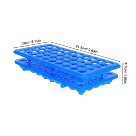 DECHOUS 2pcs Blue Plastic Scientific Test Tube Racks with Lab Experiment Tube Management and Sample Vial Organization