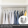 HOJLKLD Closet Rod Bracket, 4 Pack Stainless Steel Closet Rod