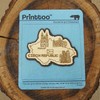 Printtoo Souvenir Czech Republic Map Gift Wooden Engraved Fridge Magnet
