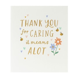 UK Greetings Thank You Card - Thank You for Caring Card - Support Card,, white