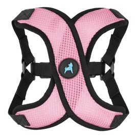 Gooby Comfort X Step in Lite Dog Harness - Choke Free, Escape Free with Light Breathable Mesh - Step in Dog Harness for Small Dogs Only - Quick Release Buckle, Metal D-Rings - Pink, X-Small